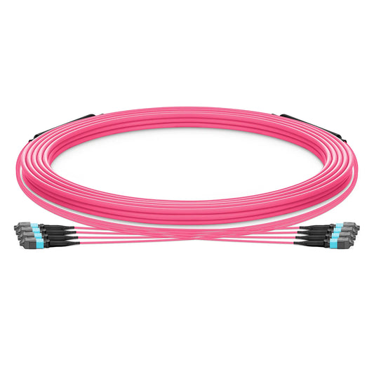 30m (98ft) MTP® Trunk Cable, MTP®-12 UPC (Female) to MTP®-12 UPC (Female), 48 Fibers, Multimode (OM4), Plenum (OFNP), 0.20dB Max, Type A, Double Jacket
