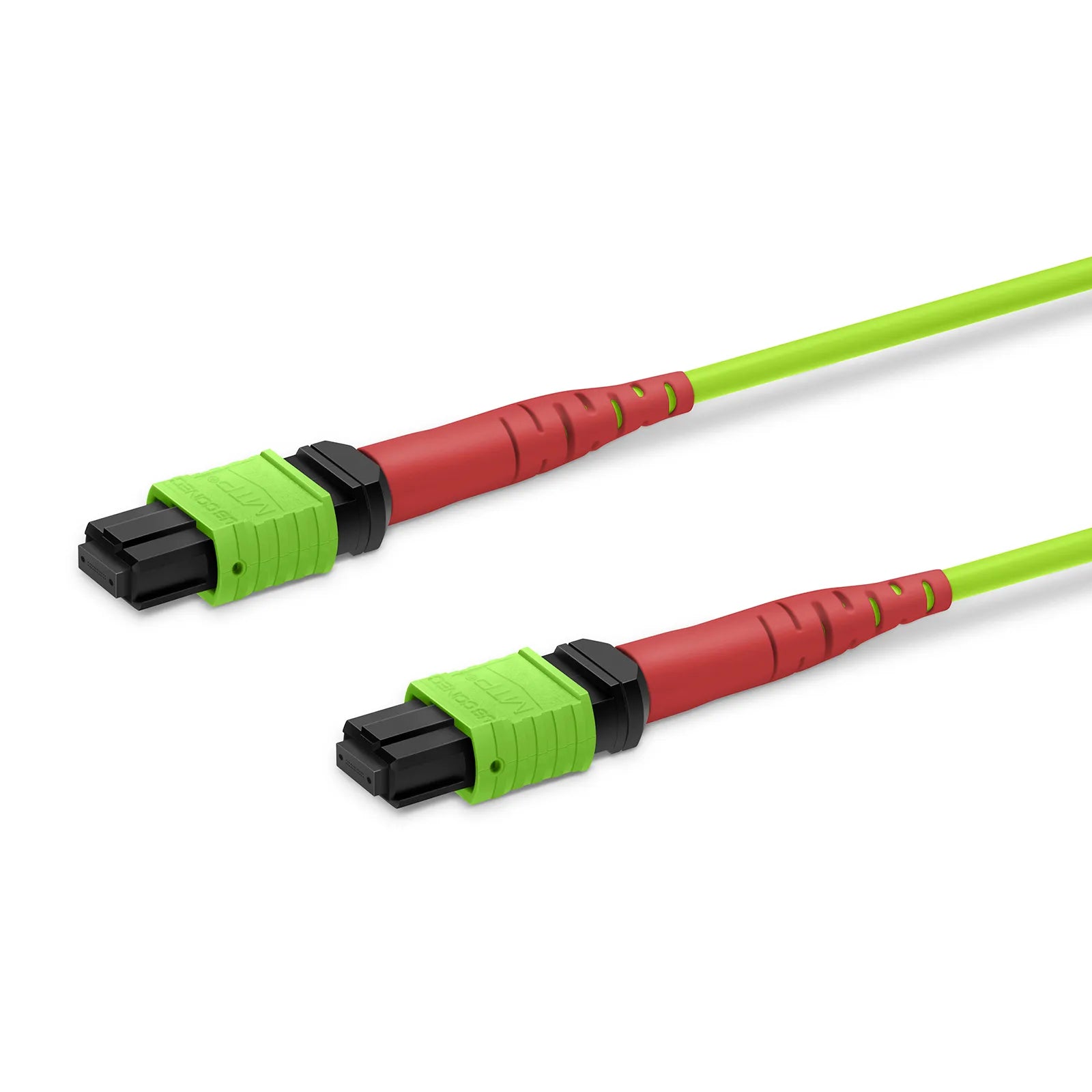 Customized MTP® Jumper, MTP®-24 UPC (Female) to MTP®-24 UPC (Female), 24 Fibers, Multimode (OM3), Plenum (OFNP), 0.35dB Max, Type A