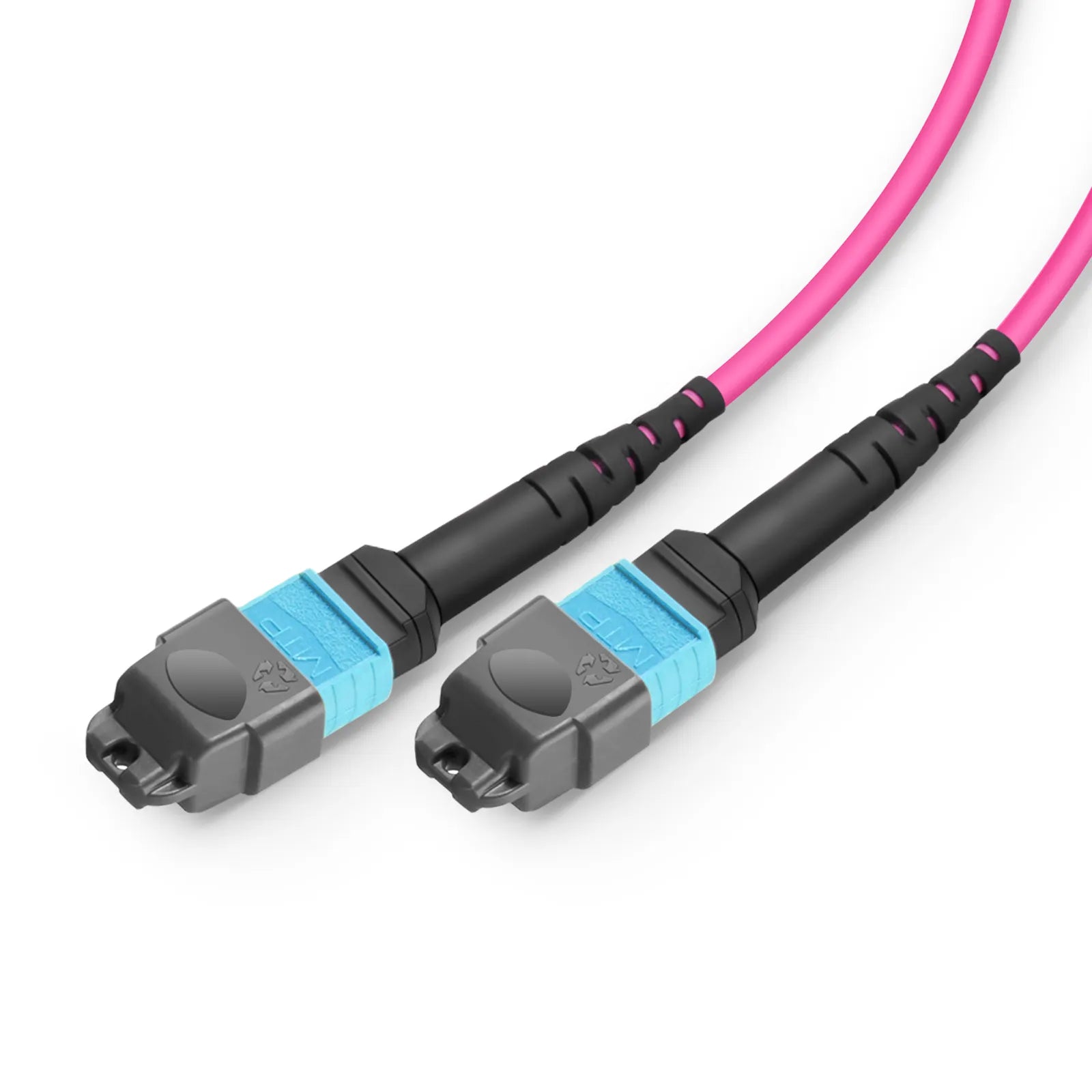 MTP® Breakout Cable, MTP®-24 UPC (Female) to 2 x MTP®-12 UPC (Female), 24 Fibers, Multimode (OM4), Plenum (OFNP), 0.35dB Max, Type A