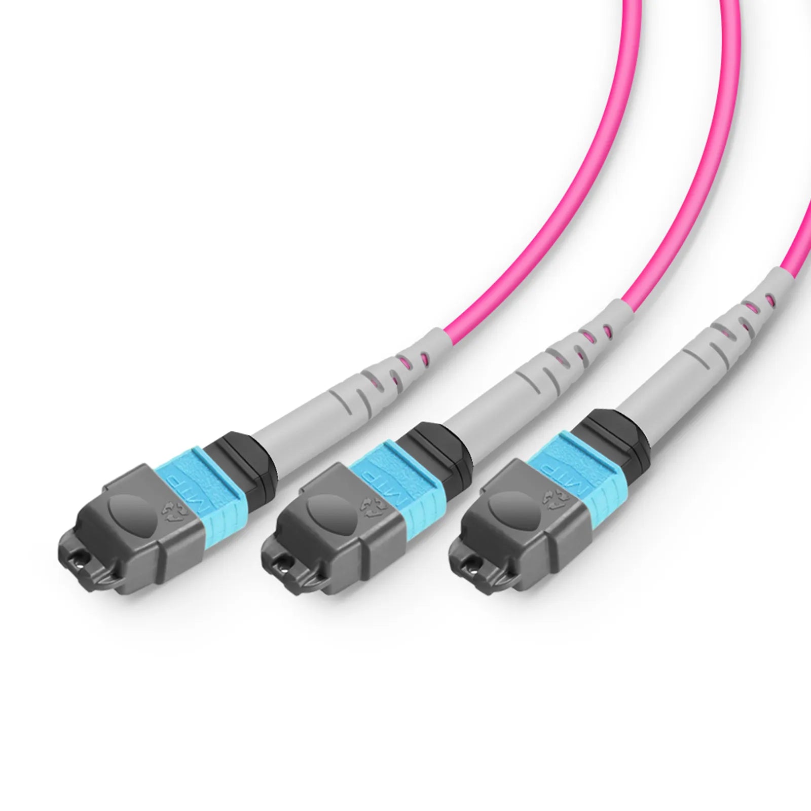 MTP® Breakout Cable, MTP®-24 UPC (Female) to 3 x MTP®-8 UPC (Female), 24 Fibers, Multimode (OM4), Plenum (OFNP), 0.35dB Max, Type B