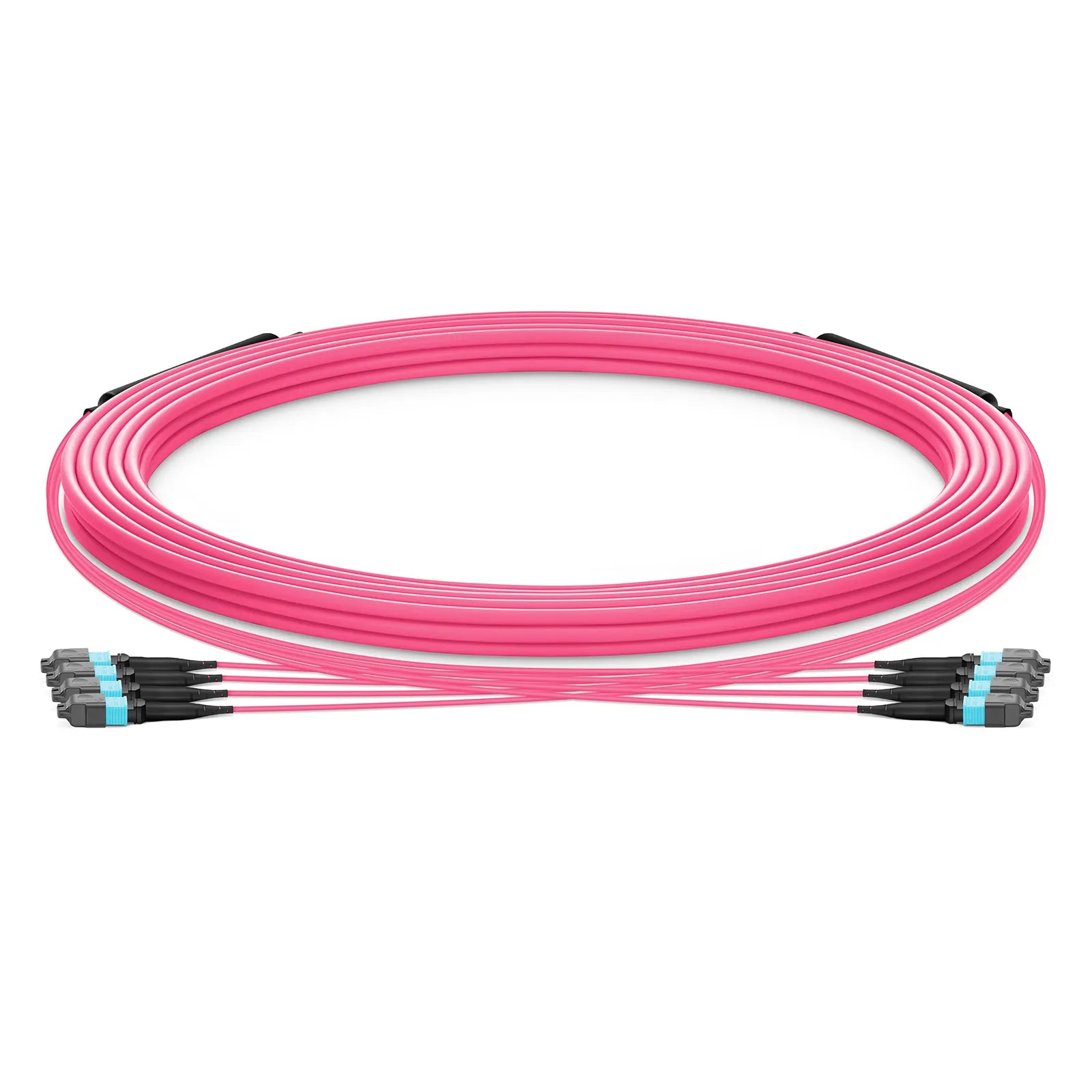 30m (98ft) MTP® Trunk Cable, MTP®-12 UPC (Female) to MTP®-12 UPC (Female), 48 Fibers, Multimode (OM4), Plenum (OFNP), 0.20dB Max, Type A, Double Jacket