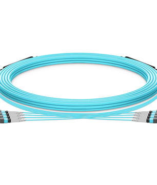 MTP® Trunk Cable, MTP®-8 UPC (Male) to MTP®-8 UPC (Male), 96 Fibers, Multimode (OM4), Plenum (OFNP), 0.20dB Max, Type B, Double Jacket