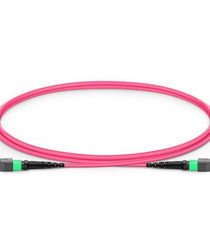 Customized MTP® Jumper, MTP®-16 APC (Female) to MTP®-16 APC (Female), 16 Fibers, Multimode (OM4), Plenum (OFNP), 0.35dB Max, Crossover