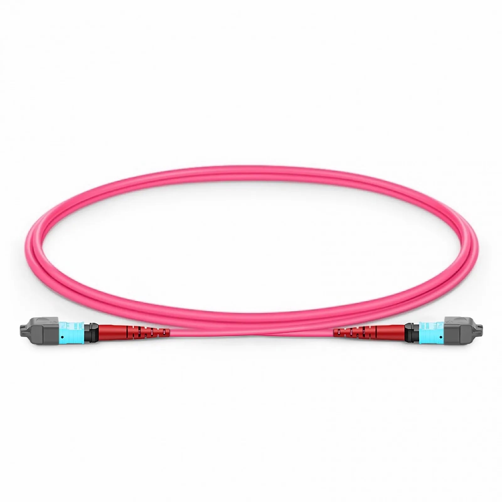 Customized MTP® Jumper, MTP®-24 UPC (Female) to MTP®-24 UPC (Female), 24 Fibers, Multimode (OM3), Plenum (OFNP), 0.35dB Max, Type A