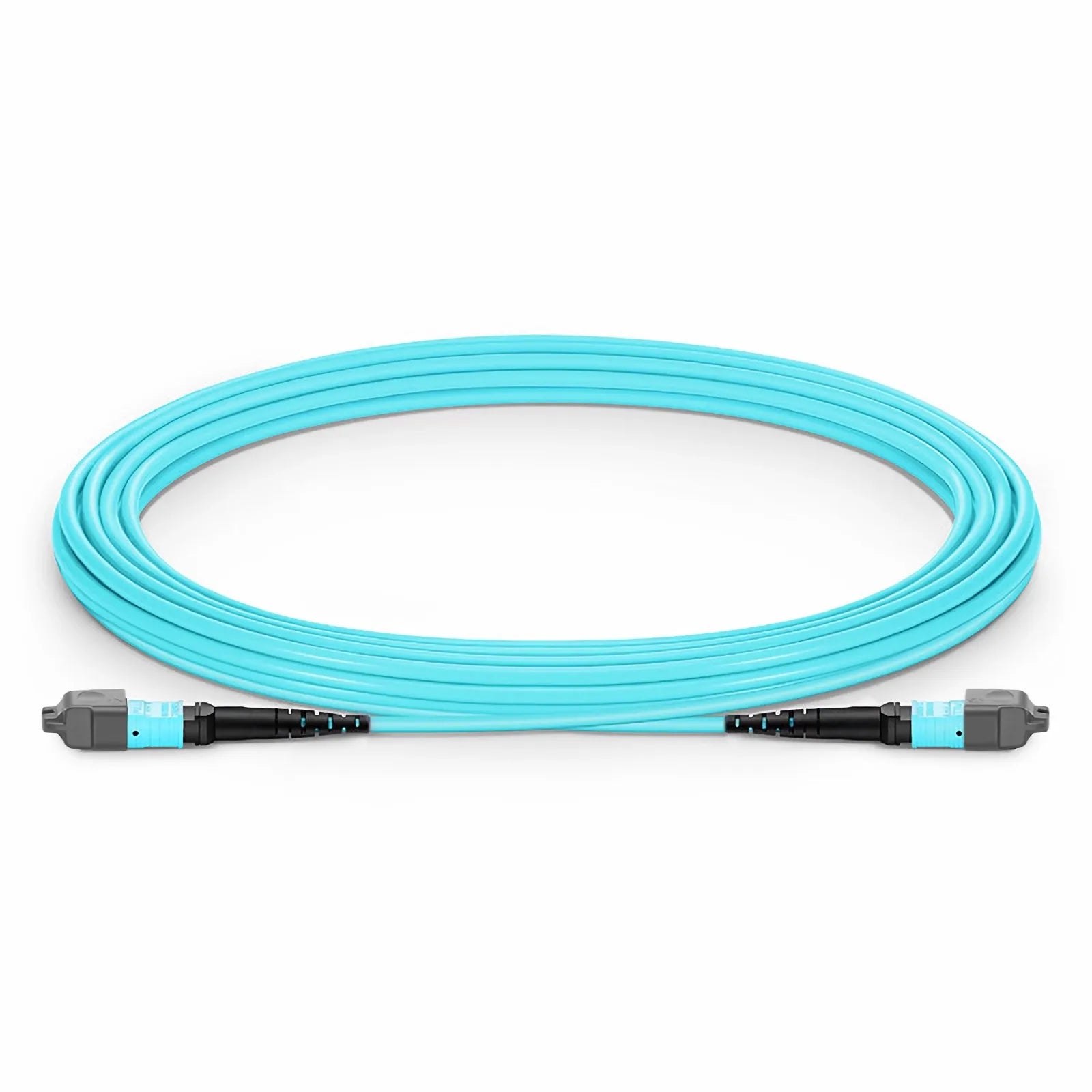 MTP® Jumper, MTP®-12 UPC (Female) to MTP®-12 UPC (Female), 12 Fibers, Multimode (OM3), Plenum (OFNP), 0.35dB Max, Type A