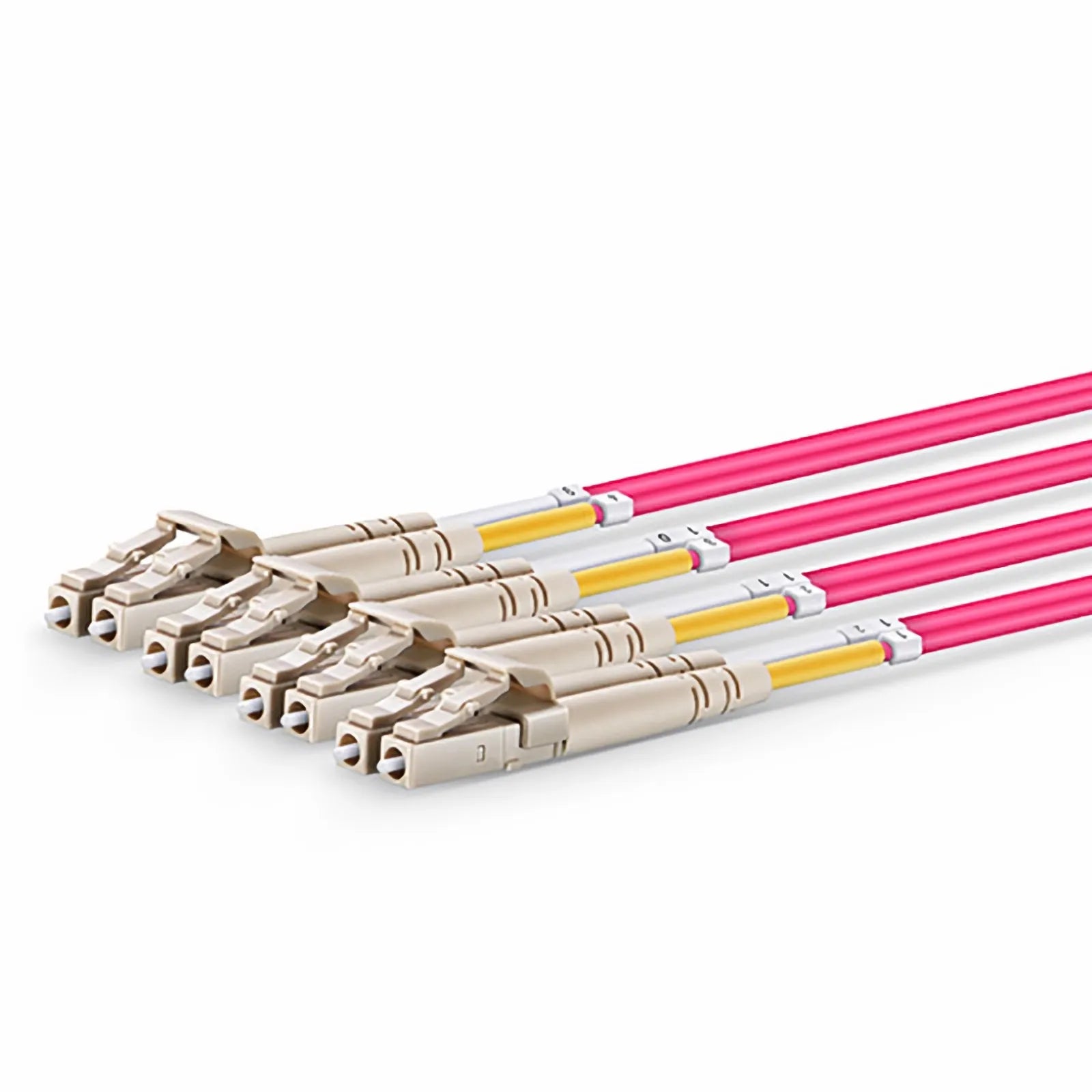 MTP® Harness, MTP®-8 UPC (Female) to 4 x LC UPC Duplex, 8 Fibers, Multimode (OM4), Plenum (OFNP), 0.35dB Max, Type B