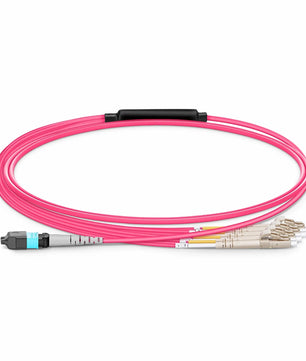 MTP® Harness, MTP®-8 UPC (Female) to 4 x LC UPC Duplex, 8 Fibers, Multimode (OM4), Plenum (OFNP), 0.35dB Max, Type B