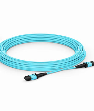 30m (98ft) MPO Jumper, Senko MPO-12 APC (Female) to MPO-12 APC (Female), 8 Fibers, Multimode (OM3), LSZH, 0.35dB Max, Type B