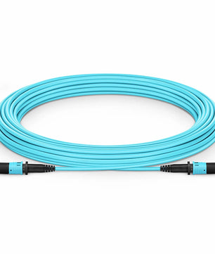 30m (98ft) MPO Jumper, Senko MPO-12 APC (Female) to MPO-12 APC (Female), 8 Fibers, Multimode (OM3), LSZH, 0.35dB Max, Type B