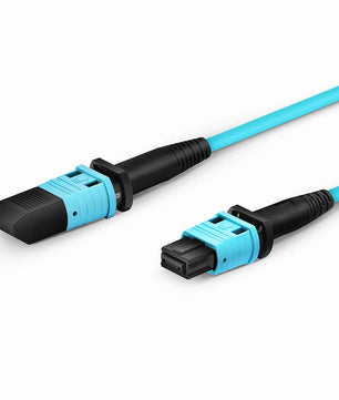 30m (98ft) MPO Jumper, Senko MPO-12 APC (Female) to MPO-12 APC (Female), 8 Fibers, Multimode (OM3), LSZH, 0.35dB Max, Type B