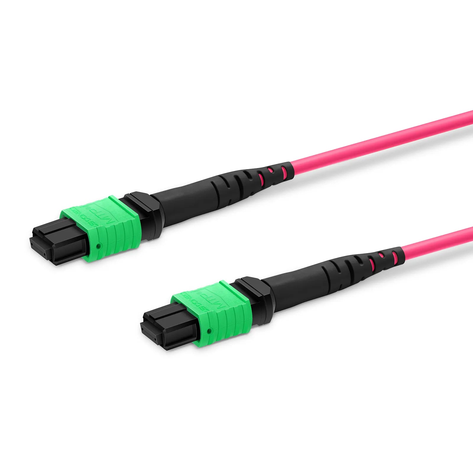 Customized MTP® Jumper, MTP®-16 APC (Female) to MTP®-16 APC (Female), 16 Fibers, Multimode (OM4), Plenum (OFNP), 0.35dB Max, Crossover