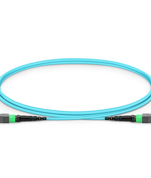 Customized MTP® Jumper, MTP®-16 APC (Female) to MTP®-16 APC (Female), 16 Fibers, Multimode (OM4), Plenum (OFNP), 0.35dB Max, Crossover