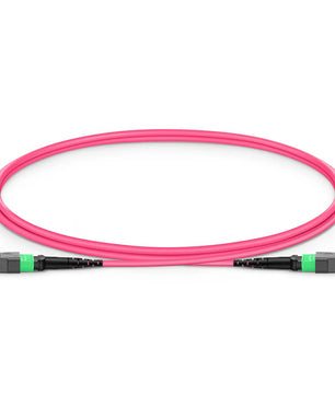 Customized MTP® Jumper, MTP®-16 APC (Female) to MTP®-16 APC (Female), 16 Fibers, Multimode (OM4), Plenum (OFNP), 0.35dB Max, Crossover