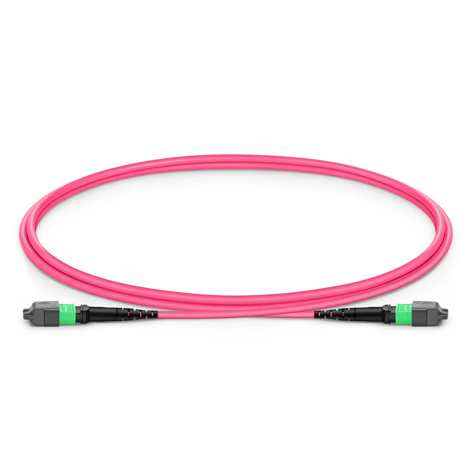 Customized MTP® Jumper, MTP®-16 APC (Female) to MTP®-16 APC (Female), 16 Fibers, Multimode (OM4), Plenum (OFNP), 0.35dB Max, Crossover