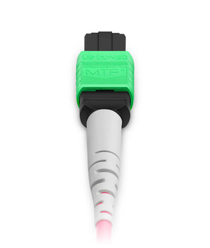 MTP® Breakout Cable, MTP®-16 APC (Female) to 2 x MTP®-8 APC (Female), 16 Fibers, Single Mode (OS2), Plenum (OFNP), 0.35dB Max, Crossove