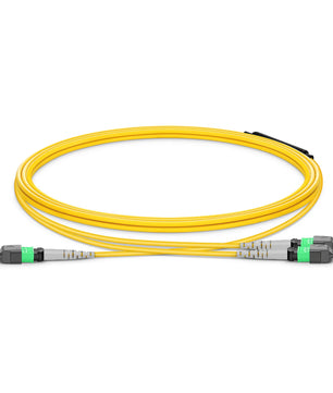NVIDIA/Mellanox MFP7E20-N001 Compatible  MTP® Breakout Cable, MTP®-12 APC (Female) to 2 x MTP®-4 APC (Female), 8 Fibers, Multimode (OM4), Plenum (OFNP), 0.35dB Max, Type B, Magenta