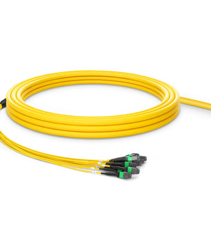 30m (98ft) MTP® Pigtail Trunk Cable, MTP-12® APC (Male) to Unterminated, 144 Fibers, Single Mode (OS2), LSZH, 0.35dB Max, Double Jacket