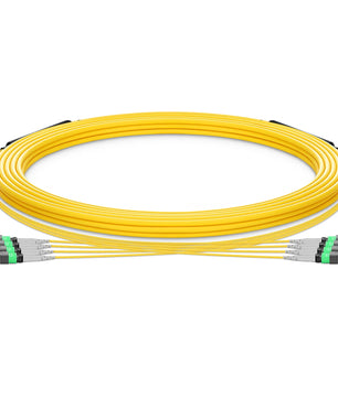 MTP® Trunk Cable, MTP®-8 UPC (Male) to MTP®-8 UPC (Male), 96 Fibers, Multimode (OM4), Plenum (OFNP), 0.20dB Max, Type B, Double Jacket